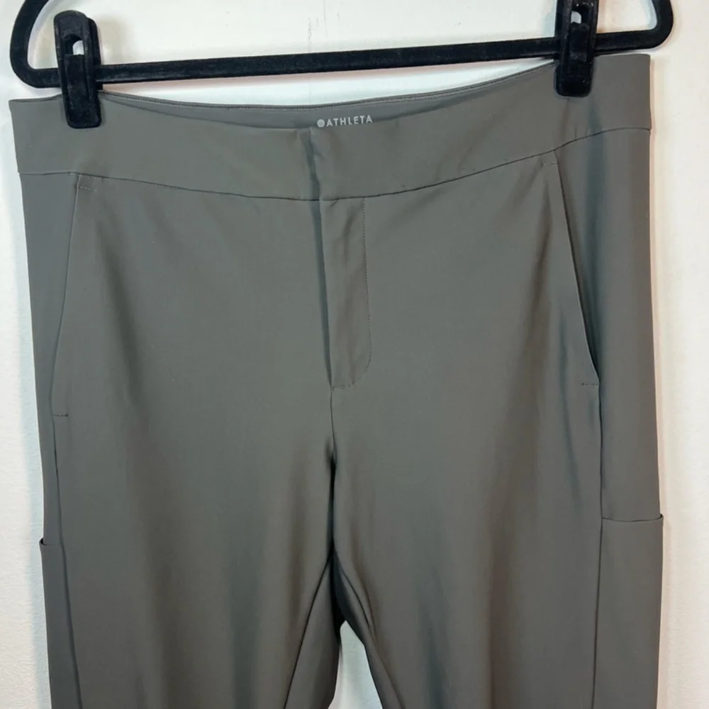 Athleta Stellar Pants Arbor Olive Stretch Skinny Pockets Office Outdoor  16 Tall - Picture 2 of 16